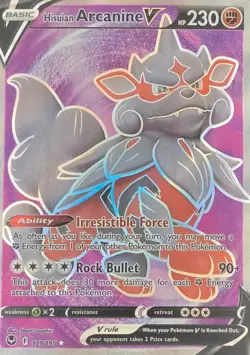 Hisuian Arcanine V (Full Art) 179/195 Swsh12: Silver Tempest Pokemon TCG NM - Image 1