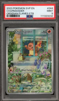 Pokemon Charmander Obsidian Flames ETB Promo SVP EN 044 PSA 9 Mint - Image 1