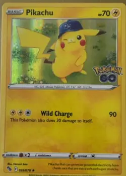 Pikachu Rare Holo Sword & Shield Pokemon GO 28/78 - Image 1