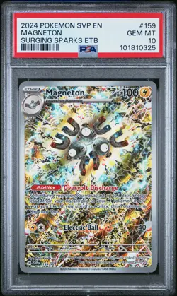 2024 POKEMON SVP EN-SV BLACK STAR PROMO #159 MAGNETON PSA 10 - Image 1