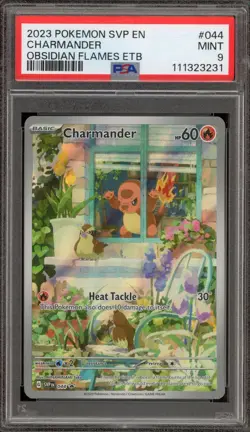 Pokemon Charmander Obsidian Flames ETB Promo SVP EN 044 PSA 9 Mint - Image 1