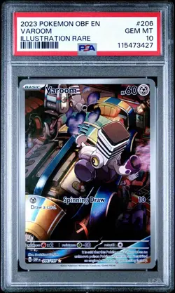 2023 POKEMON OBF EN-OBSIDIAN FLAMES ILLUSTRATION RARE #206 VAROOM PSA 10 - Image 1