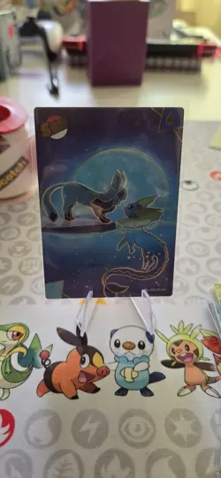 NON TCG Chinese Pokemon Elf Eif Origin Collection 3.0 SBR Glaceon And Vaporeon - Image 1