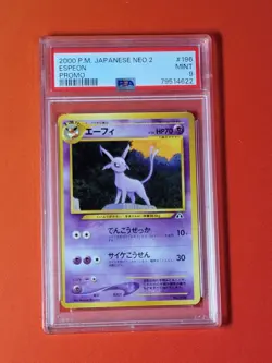 2000 Pokemon Japanese Espeon PSA 9 Neo Promo - Image 1