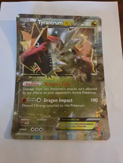 Jumbo Pokemon TCG Tyrantrum-EX XY Black Star Promos XY70 Holo Promo - Image 1