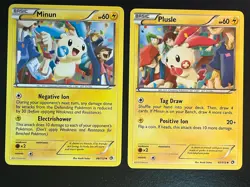 ⚡ Plusle 47/113 & Minun 48/113 Set Legendary Treasures Pokemon TCG Card NM/LP - Image 1