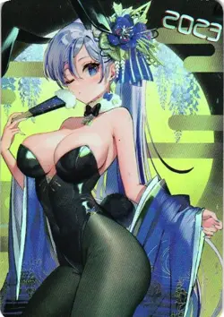 BUNNY GIRL BY ANZU Holographic Custom Art Goddess Story Collectible Card - Image 1
