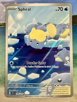 Spheal 199/191 Sv08: Surging Sparks Holo Near Mint NM Pokemon Card TCG - Image 1