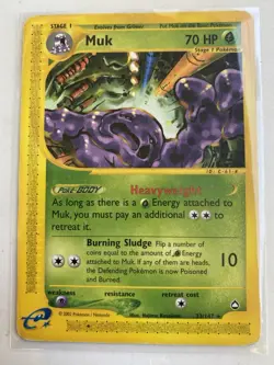 Muk 23/147 Regular Rare Aquapolis Pokemon TCG Card - Image 1