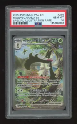 PSA 10 GEM MINT Meowscarada EX Paldea Evolved Full Art Pokemon Card #256/193 - Image 1