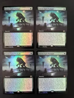 MTG- Green Sun's Twilight x4 - All Will Be One - Extended Art FOIL - Image 1