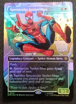 MTG Ultra Rare Full Art Plebeian Foil Spectacular Spider-Man - Image 1