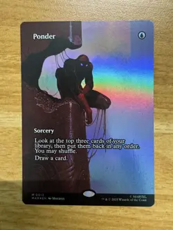 MtG: Ponder (MAR) English Foil Borderless Edition - Image 1