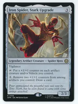 Iron Spider, Stark Upgrade #0166 MTG Marvel's Spider-Man Magic The Gathering - Image 1