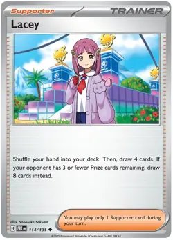 Lacey Pokemon Prismatic Evolutions 114/131 - Image 1