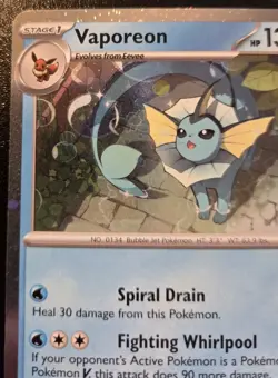 Vaporeon SVP 168 Cosmos Holo Black Star Promo Prismatic Evolutions Pokemon TCG - Image 2