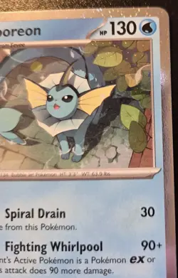Vaporeon SVP 168 Cosmos Holo Black Star Promo Prismatic Evolutions Pokemon TCG - Image 3