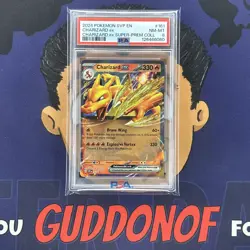 PSA 8 NEAR MINT 2024 Pokemon Mew 151 Super Premium CHARIZARD EX #161 Holo - Image 1