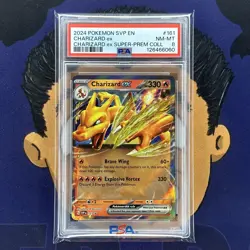 PSA 8 NEAR MINT 2024 Pokemon Mew 151 Super Premium CHARIZARD EX #161 Holo - Image 2