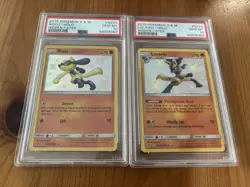 2019 Pokemon Sun & Moon Riolu / Lucario Holo Hidden Fates PSA 10 - Image 1