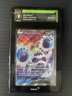Degree Graded Mint 9 2021 Pokemon SWSH- Fusion Strike Crabominable V Full Art - Image 1