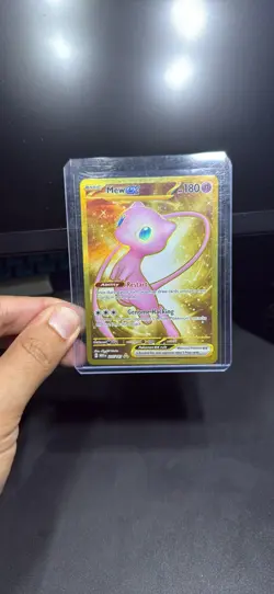 Pokemon TCG Gold Mew EX 205/165Sv: Scarlet & Violet 151 Holo Secret Rare Gold - Image 1