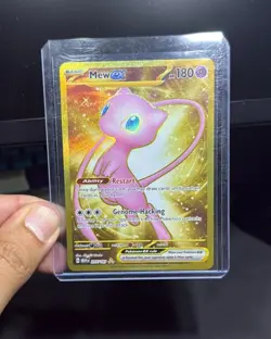 Pokemon TCG Gold Mew EX 205/165Sv: Scarlet & Violet 151 Holo Secret Rare Gold - Image 2