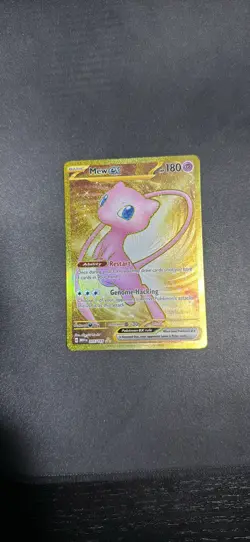 Pokemon TCG Gold Mew EX 205/165Sv: Scarlet & Violet 151 Holo Secret Rare Gold - Image 3