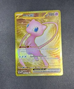 Pokemon TCG Gold Mew EX 205/165Sv: Scarlet & Violet 151 Holo Secret Rare Gold - Image 4