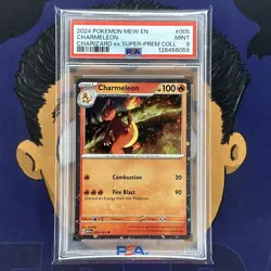 PSA 9 MINT 2024 Pokemon Mew 151 Super Premium CHARMELEON#005 Holo - Image 2