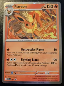 Flareon SVP 167 Cosmos Holo Black Star Promo Prismatic Evolutions Pokemon TCG - Image 1