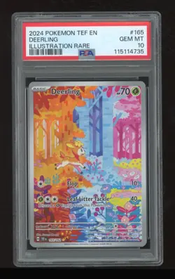 2024 POKEMON TEF EN-TEMPORAL FORCES ILLUSTRATION RARE #165 / 162 DEERLING PSA 10 - Image 1