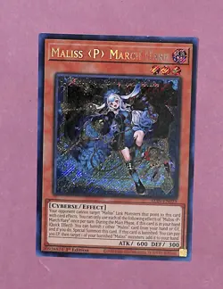 Maliss P March Hare Secret Rare 1st Edition ALIN-EN023 Yugioh NM-MT - Image 1