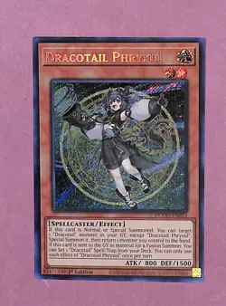 Yugioh Dracotail Phryxul DOOD-EN023 Secret Rare 1st Ed NM-MT - Image 1