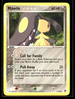 2007 EX - Power Keepers Mawile Non Holo Rare Pokemon Card #17 - Image 1