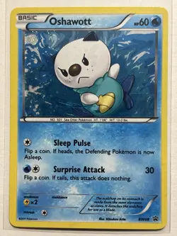 Oshawott BW08 - Black & White Black Star Promo Holo Pokemon Card - Image 1