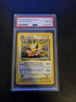 1999 Pokemon TCG Jolteon Jungle Holo Card 4/64 PSA 8 - Image 1