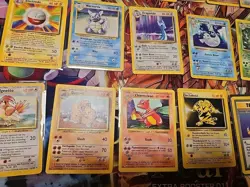 1999 Pokemon Partial BASE SET With 36 Different Cards Lot RARES A Few Shadowless - Image 1