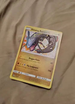 Pokemon Shining Rayquaza Holo Card 56/73 Shining Legends Series - Image 1
