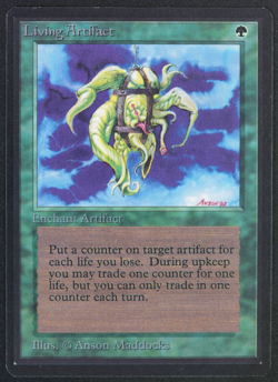 Living Artifact Beta MTG Card Magic: the Gathering 1993 - Image 1