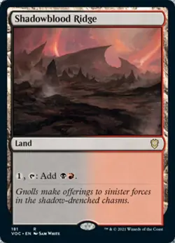 SHADOWBLOOD RIDGE mtg NM-M Commander Crimson Vow Rare 1 Card - Image 1