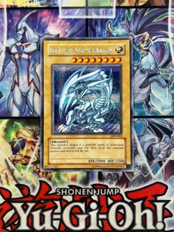 2002 Blue-Eyes White Dragon DDS-001 Secret Rare Holo YuGiOh Card English LP/MP - Image 1