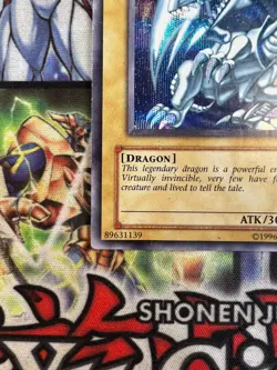 2002 Blue-Eyes White Dragon DDS-001 Secret Rare Holo YuGiOh Card English LP/MP - Image 2