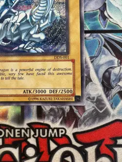 2002 Blue-Eyes White Dragon DDS-001 Secret Rare Holo YuGiOh Card English LP/MP - Image 3