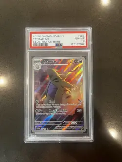 PSA 8 NM-MT Pokemon TCG Tyranitar Scarlet & Violet Paldea Evolved Holo Card - Image 1