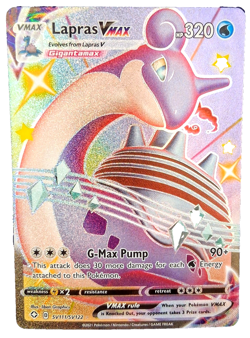 LAPRAS VMAX HP 320 G-MAX PUMP SV111/ SV122 SHINY HOLO POKEMON TRADING CARD - Image 1