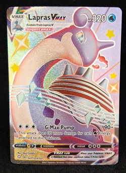 LAPRAS VMAX HP 320 G-MAX PUMP SV111/ SV122 SHINY HOLO POKEMON TRADING CARD - Image 3