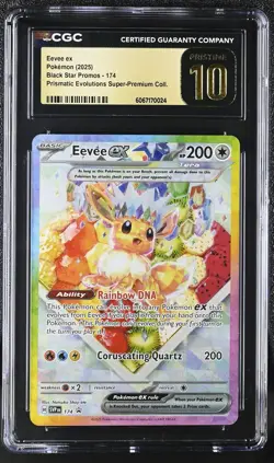 CGC PRISTINE 10 Eevee Ex SVP 174 SPC Prismatic Evolutions Premium Pokemon Card - Image 1