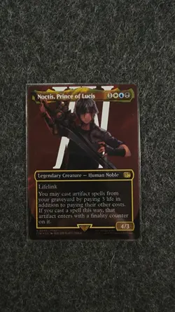 R 0546 Noctis, Prince of Lucis BORDERLESS SURGE FOIL Final Fantasy Card MTG - Image 1