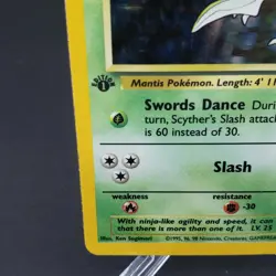 1st Edition Scyther Jungle 10/64 Pokemon TCG Card Holo Rare WOTC Vintage 1999 - Image 3